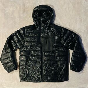 C.P. Company Black Polyester DD Shell Down Puffer Jacket Size Large 52